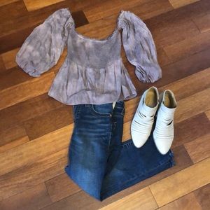 American eagle small cold off the shoulder top